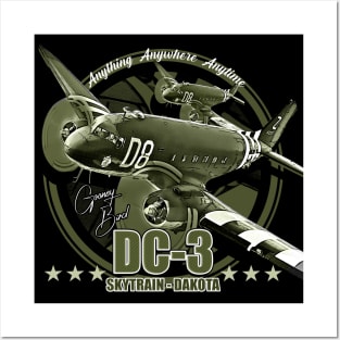 DC3 C47 Dakota Military Transport Aircraft Posters and Art